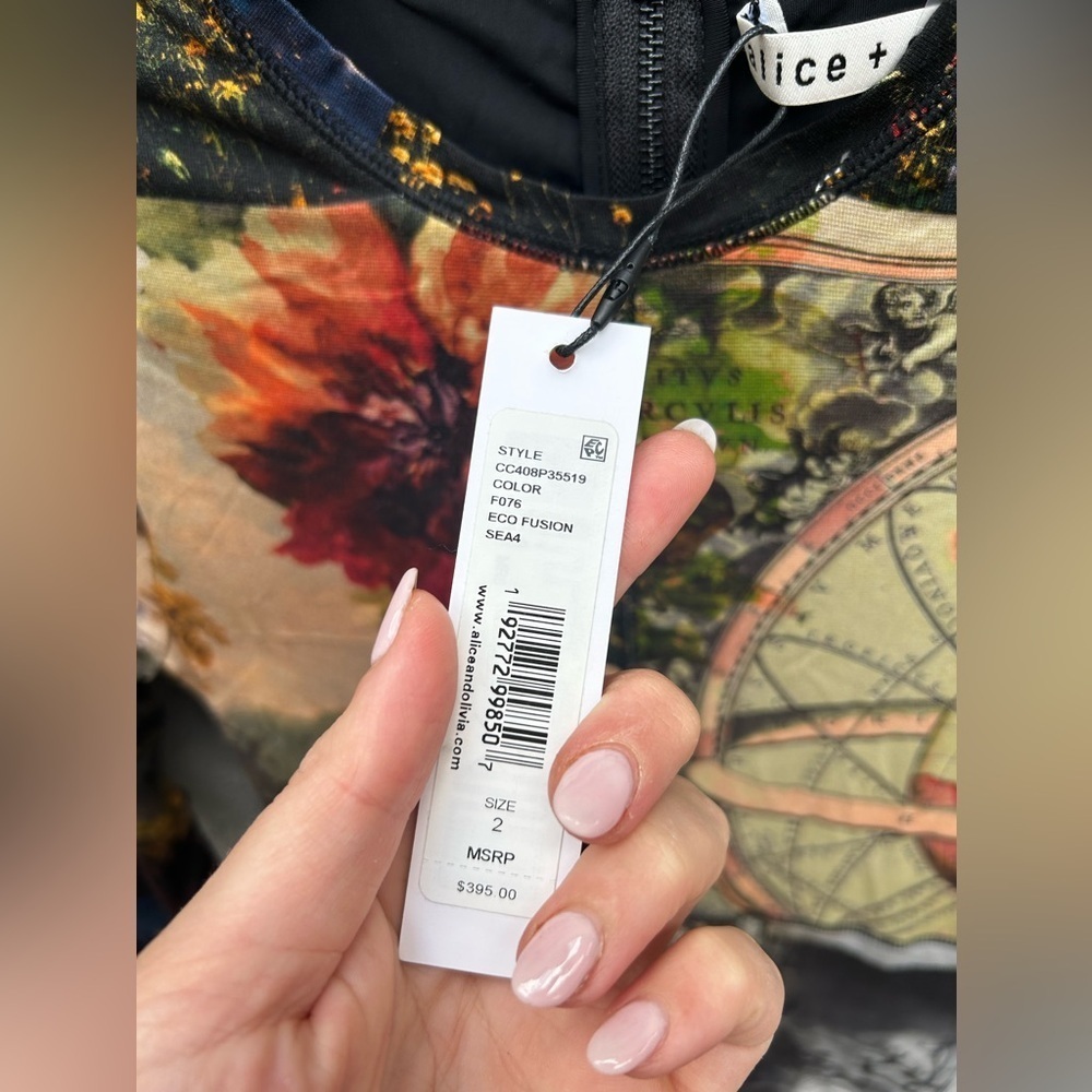 Alice + Olivia Delora Mini Dress in Eco Fusion New with Tags! - Picture 11 of 12